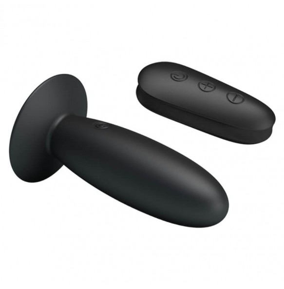 MR PLAY - Remote-Controlled Vibrating Anal Plug llll (Chargeable - Black)